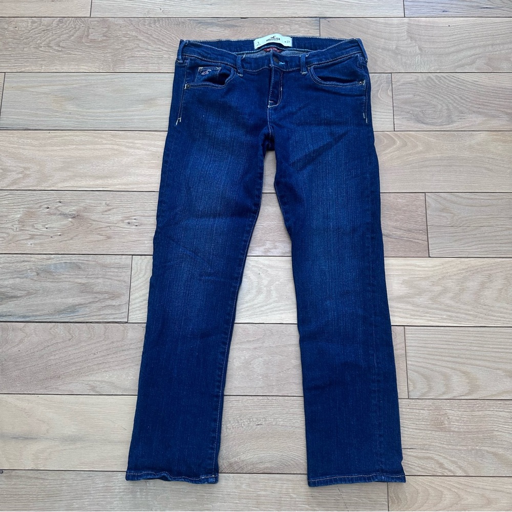 Hollister Women's Deep Indigo Straight Leg Jeans